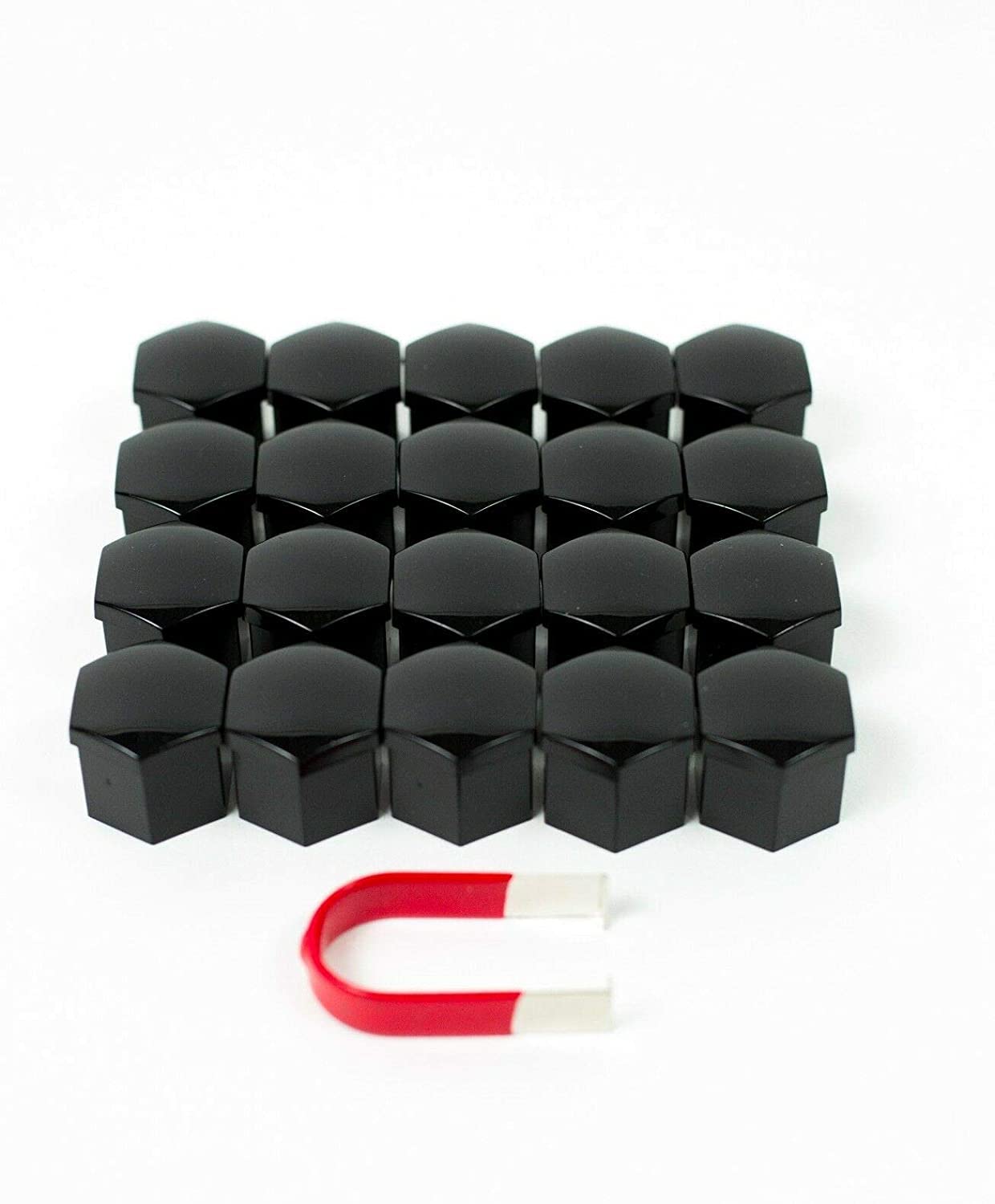 VLUXAUTO - for Chevrolet Corvette C8 2020 2021 2022 2023 2024 2025 Wheel Nut Covers/Lug Nut Covers - Glossy Black