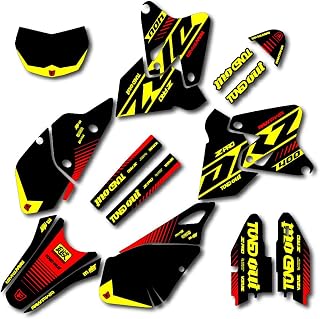 Bk Yellow Red Rise Racing Graphics Kit fits Suzuki Drz400 Drz 400 Drz400sm 400sm