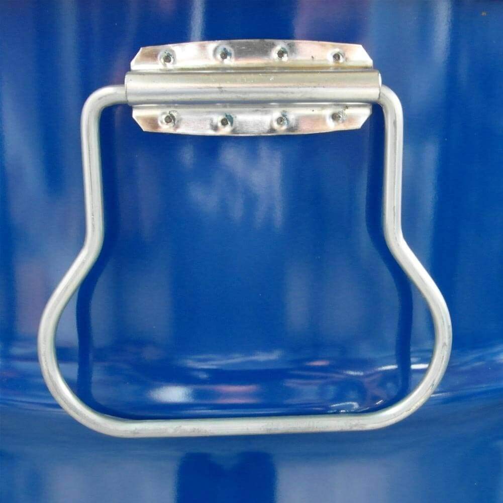 Fusto in ferro conico apertura totale, capacità 60 Lt, ADR/ONU per solidi e liquidi, coperchio con cravatta (escluso), corpo blu interno laccato