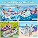 PuppyuWill 2 Pack Pool Floats Adult, Inflatable Pool Lounger Float Heavy Duty with Cup Holder, Backrest & Footrest Pool Lounge Float Extra Large Pool Rafts for Adults Beach Lake Party