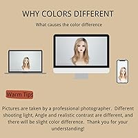 Vista 6 de Fencca Pelucas rubias degradadas con reflejos para mujer, peluca ondulada en capas con flequillo, sintética natural, resistente al calor