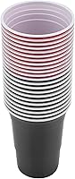 Vista 5 de Juego de Beer Pong, juego de cerveza de plástico para beber, juego de vasos de Beer Pong contiene 22 tazas de Beer Pong y 4 bolas de pong