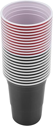 Miniatura 5 de Juego de Beer Pong, juego de cerveza de plástico para beber, juego de vasos de Beer Pong contiene 22 tazas de Beer Pong y 4 bolas de pong