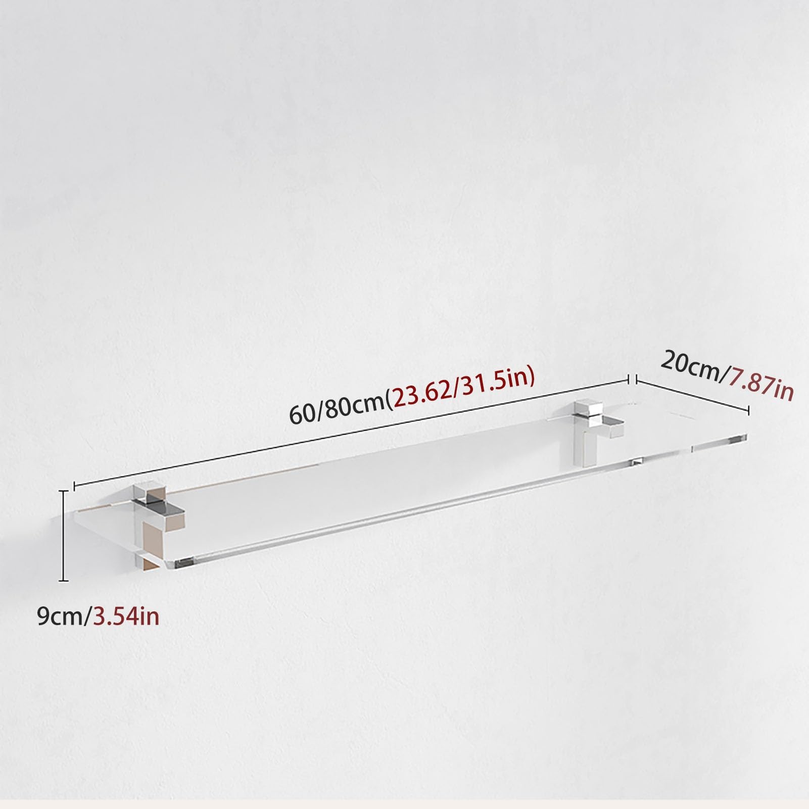Estantes flotantes para pared, Estante acrílico for colgar en la pared, estante flotante for baño/sala de estar/cocina/cuarto de ducha, estante de pared organizador de perfumes/cosméticos/baño/suminis