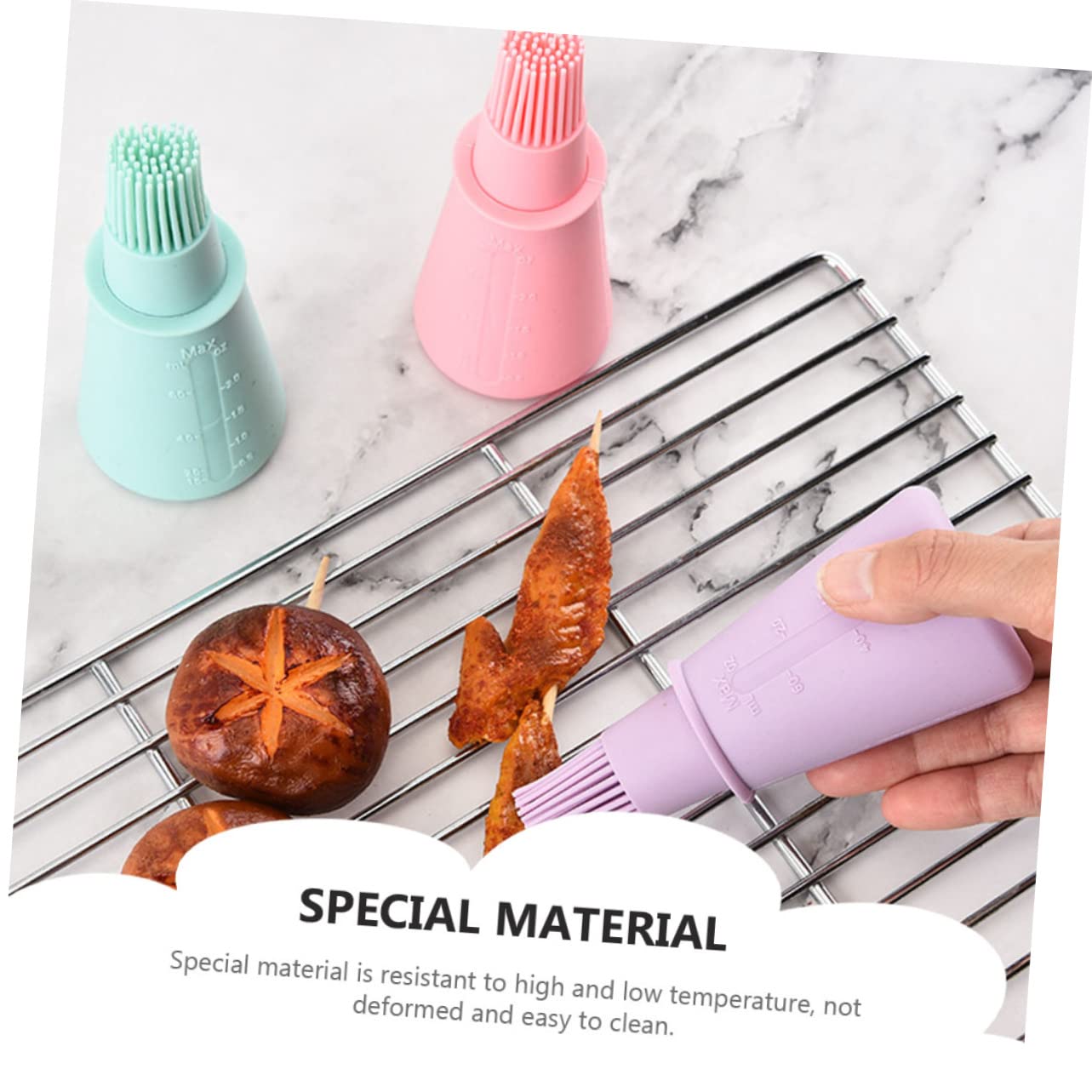 balacoo Quality Silicone Bbq Basting Brush Oil Bottle Brush for Baking Cooking