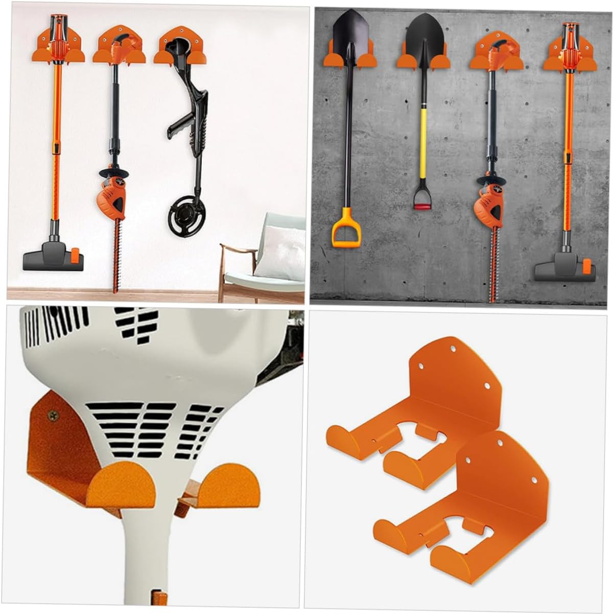 Heavy Duty Wall Hooks for Garage Storage, 2-pcs Wall Mount Lawn Mower Hangers for Heavy Tools Organization and Garage Rack Hanging