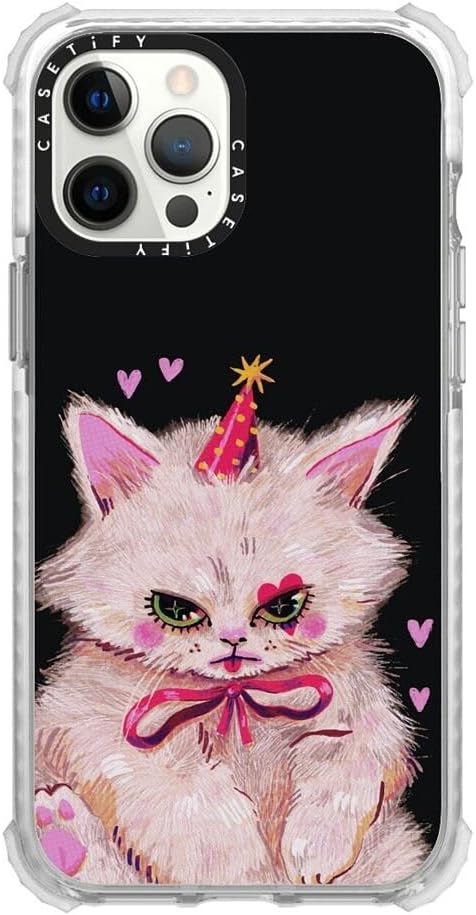 CASETiFY Ultra Impact iPhone 12 Pro Max Case [9.8ft Drop Protection] - Black Kingsnake - Clear Frost