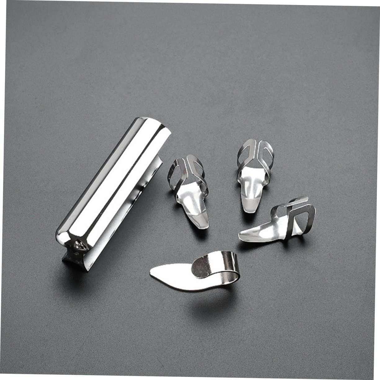 Hemoton 3sets Guitar Tone Bar Electric Guitar Supplies Professional Metal Picks Slide