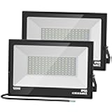 USTELLAR 120W LED Flood Lights Outdoor Hardwired 2Pack Bright 120W Equiv. 24000LM Security Light Outside Lamp IP66 Waterproof 6000K Daylight White Spot Light Exterior Floodlight for Backyard House