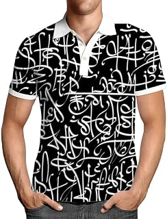 GHJYU Mens Polo Shirts Short Sleeve, Unisex 3D Printed Polo T-Shirt Abstract Stripe Print Polo Shirts Summer Graphic Golf Tennis Shirts Soft Short Sleeve Slim-Fit Tshirts For Men Teens Blouse Tops