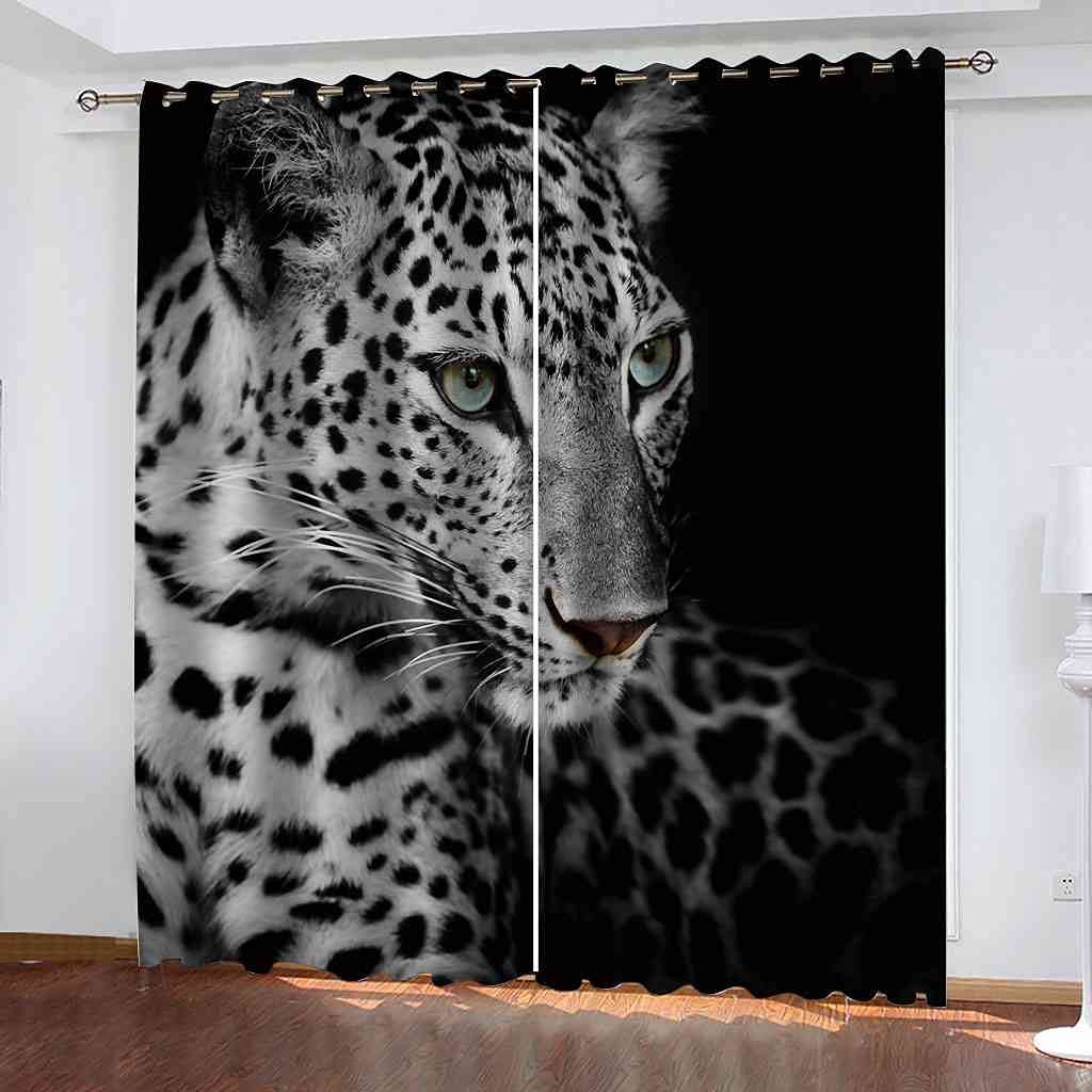 Rideau de chambre design animal moderne pour décoration de salon contemporain