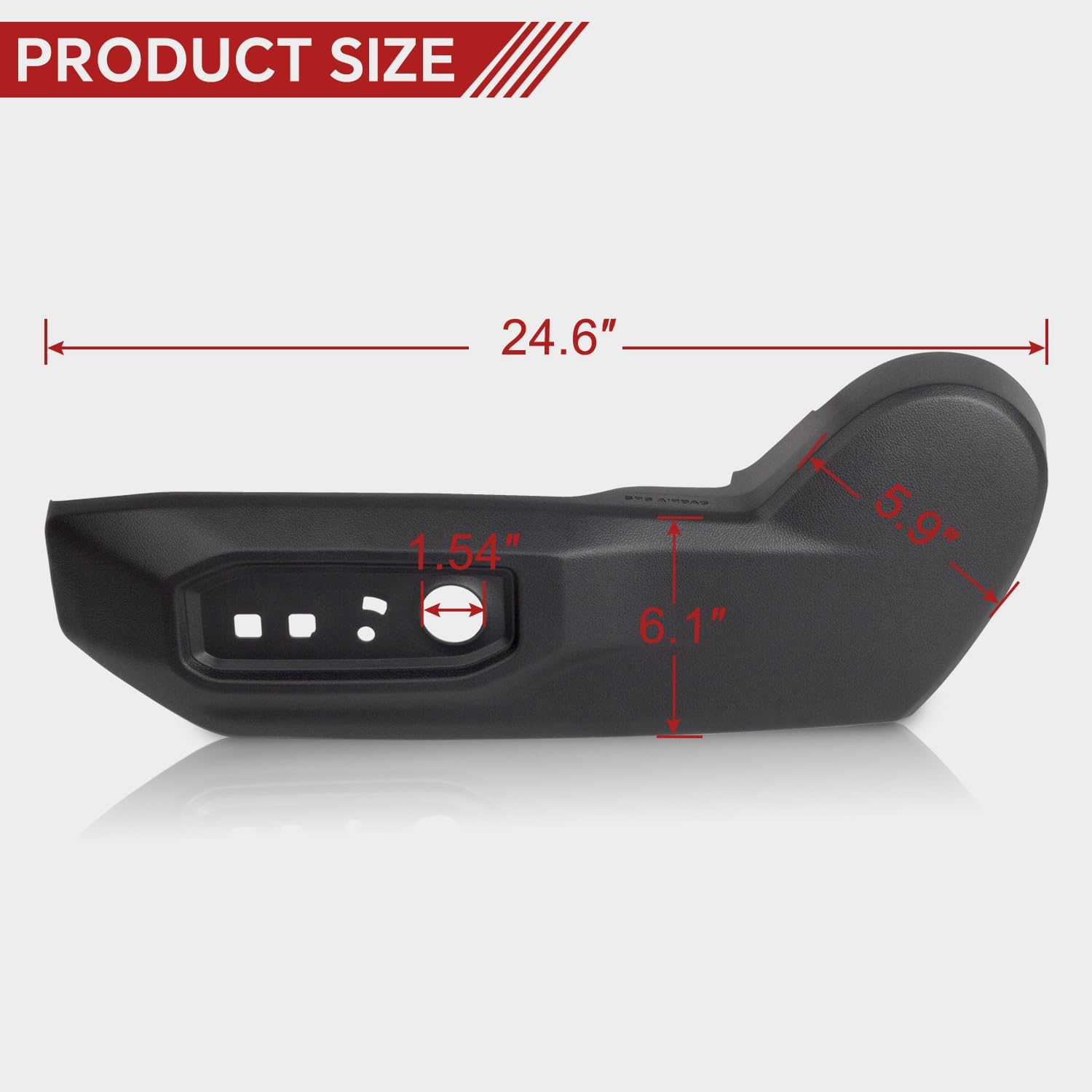 Driver Side Seat Trim Panel Bezel Cover 71812-0C242-C0 Compatible with 2022 2023 2024 2025 2026 Toyota Tundra 2023 2024 2025 2026 Sequoia Seat Cushion Shield Recline Cover