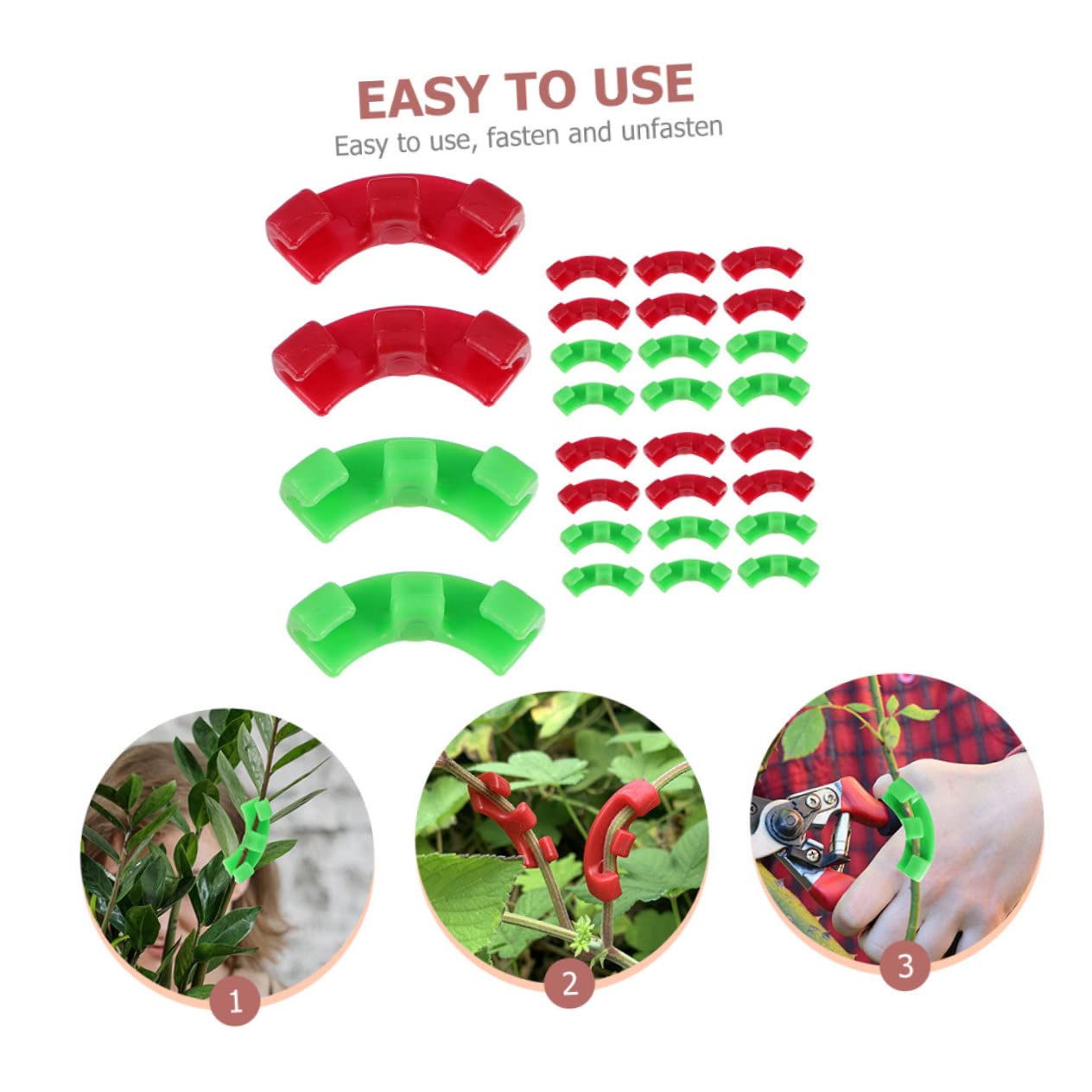 POPETPOP 300pièces Benders De Plantes Plastique à Degrés Clips De Fixation pour Branches Et De Plantes Outils De Jardinage pour Intérieur Et Extérieur