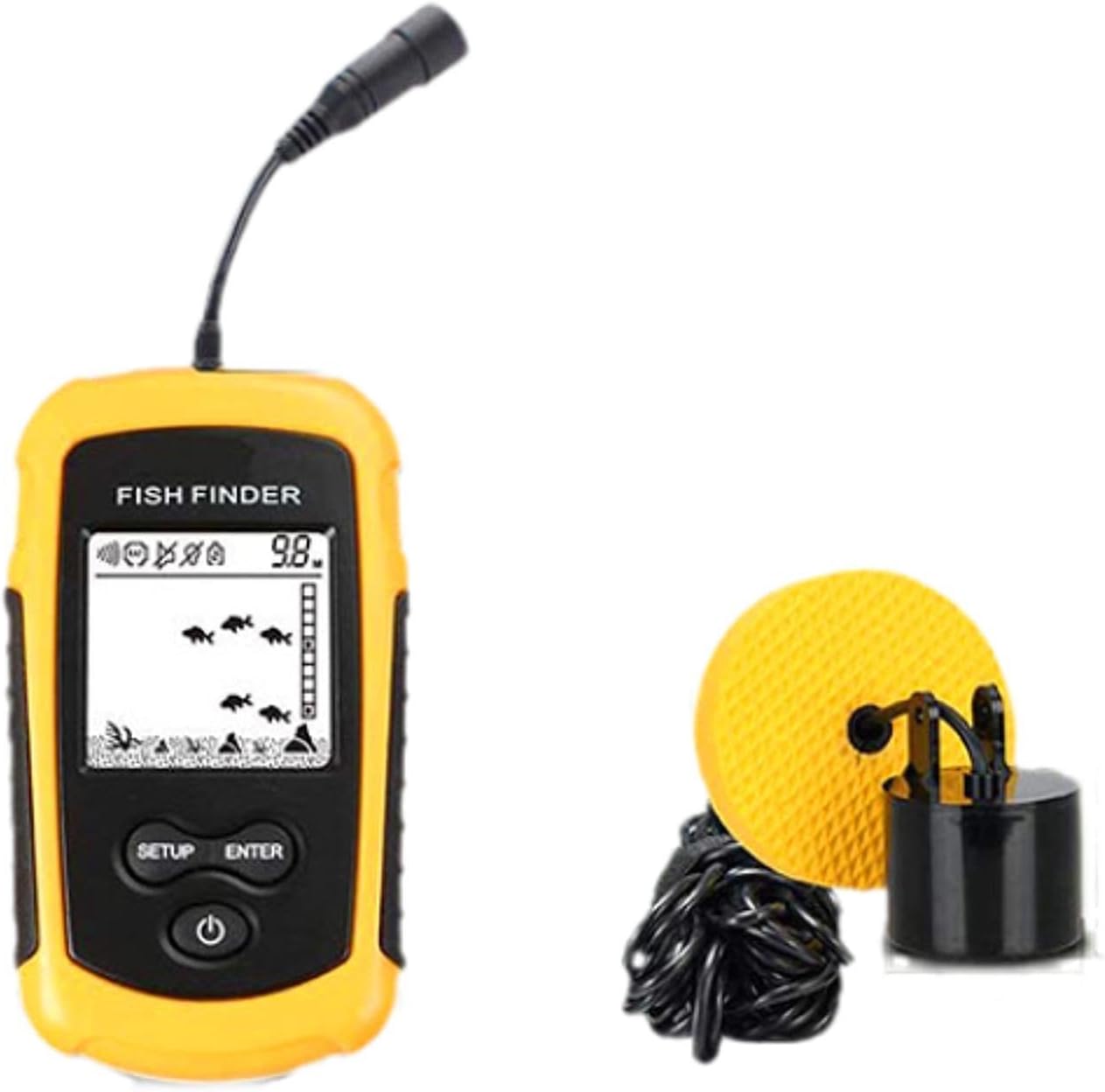Fish Finder 100M Boat LCD Display High/Low Sensitivity Settings Depth Finder|Sporting Goods | Fishing | Fishfinders|1 Fish Finder