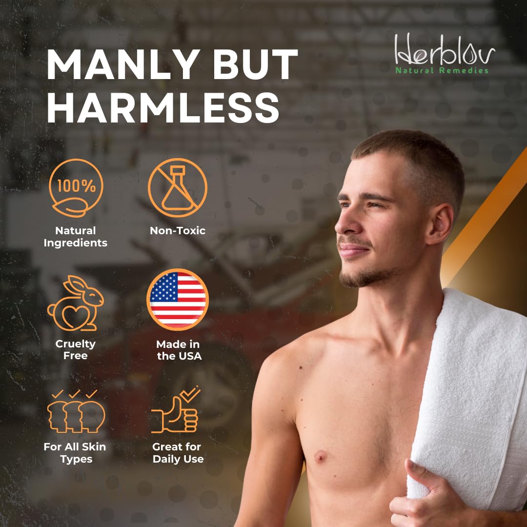 Mechanic Soap for Hands & Body – Natural Working Hand Soap Bar for Him – Heavy-Duty Extra Gritty Tough on Gunk & Greasy Grime Pumice Soap – Exfoliating Hand Cleaner for Mechanics, Made in the USA image 4