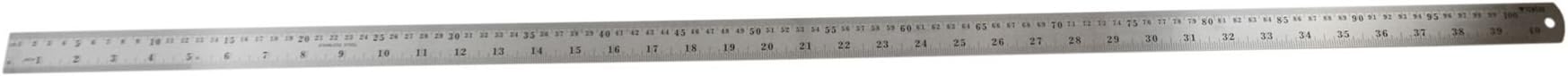 Large Stainless Steel Ruler Rule Measuring Measure Straight Edge 1 Metre 40"
