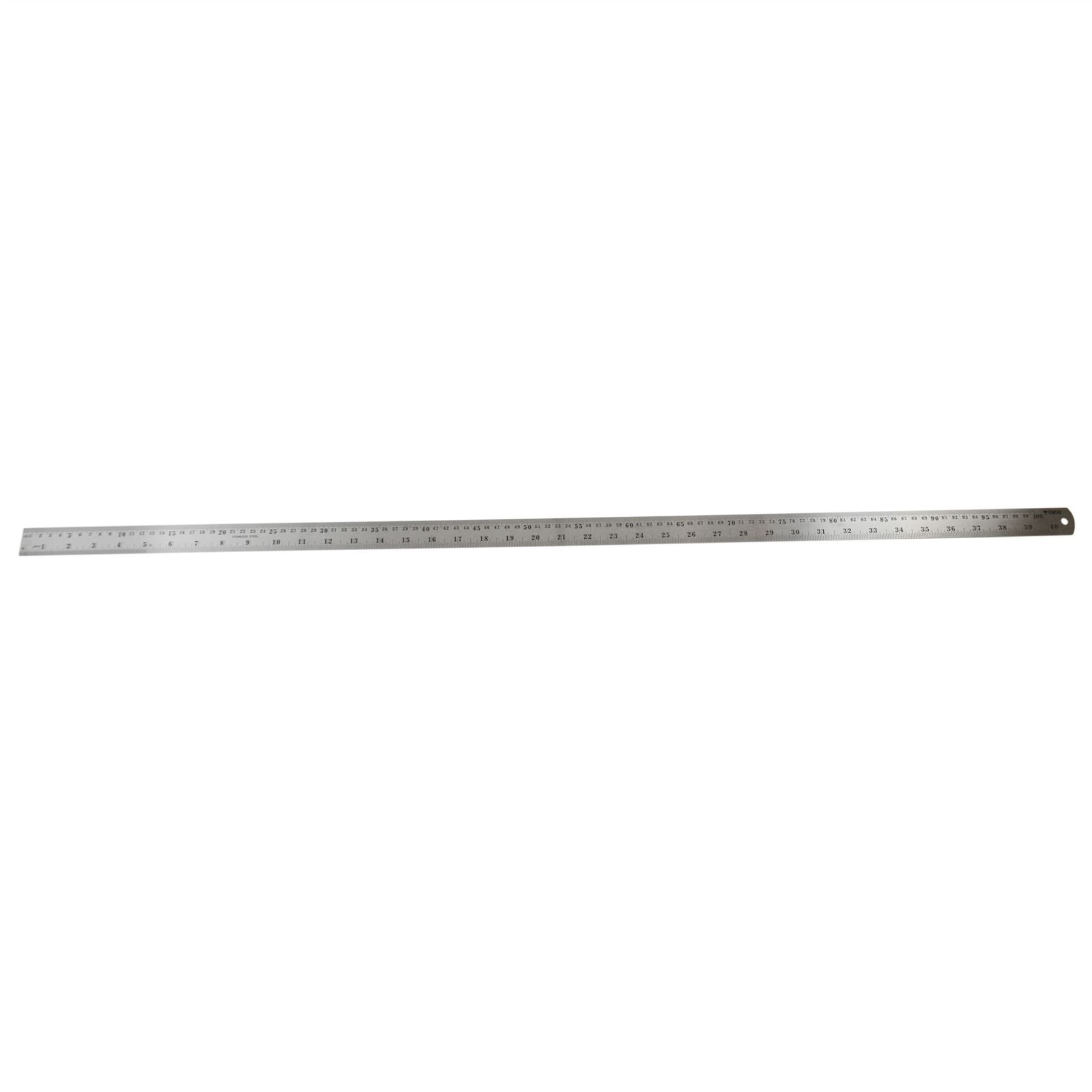 Ab Tools Black Large Stainless Steel Ruler Rule Measuring Measure Straight Edge 1 Metre 40"