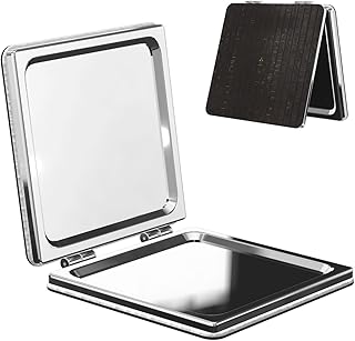 Espejo de maquillaje portátil de bolsillo con...