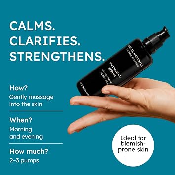 BIO Niacinamide Serum High Concentration 100ml • 10% Niacinamide + 1% Zinc Pore Minimizer Reduces Discoloration Even Skin Tone Anti-Blemish, Fights Inflammation & Redness • Natural Cosmetics