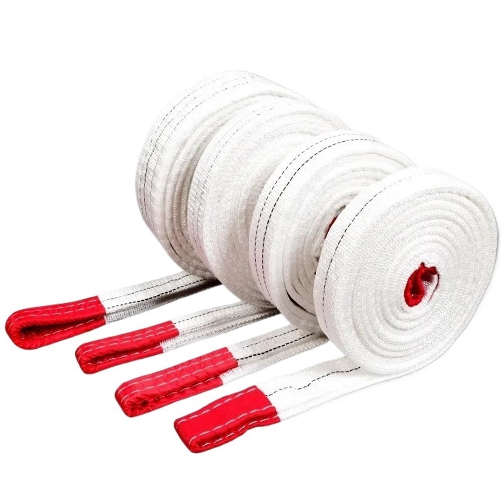 4-Lagiges Geflecht, Verschleißfestes Hebeband Für Kranarbeiten, Industrielle Hebearbeiten, Flachgurt-Anhängerseil Mit Lager,2 Ton Length 3m