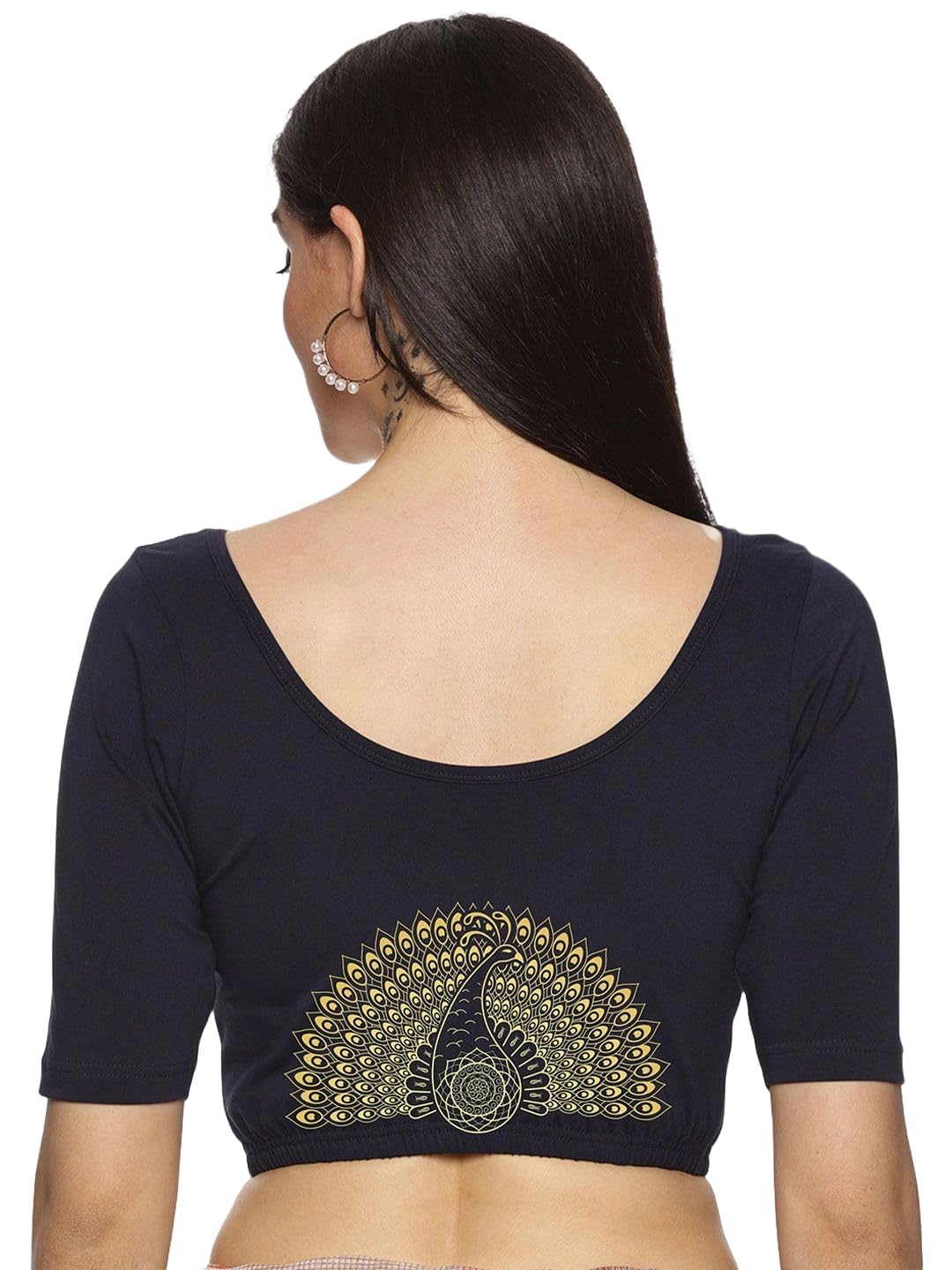 notyet by us NOTYET Womens Solid Back Print Strechable Blouse– Stylish & Comfortable-picture-18