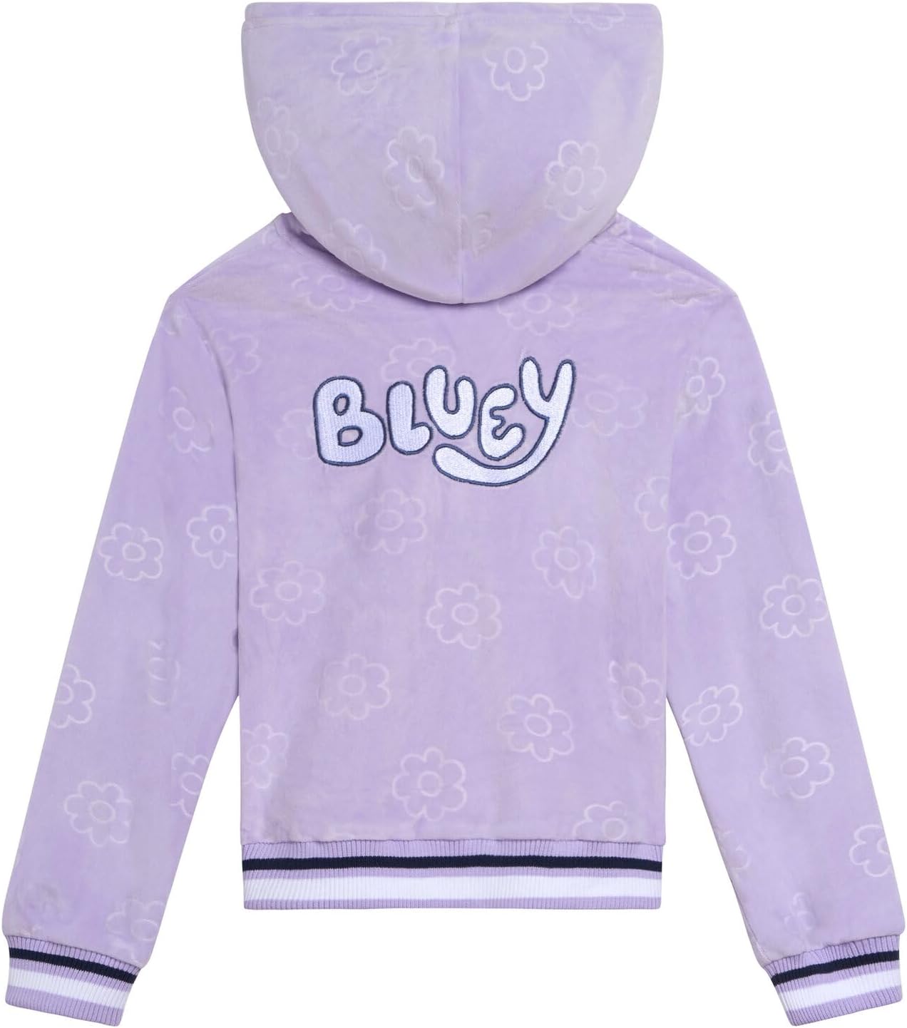 Bluey Girls Velour Zip Up Hoodie and Jogger Pants Outfit Set Toddler to Big Kid Sizes (2T - 10-12) - Image 3