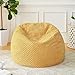 Sorra Home Bean Bag Chair - Plush & Comfy Indoor Floor Lounger Cushion with Trupedic Bean Filling for All Ages - Becklee Mustard (30