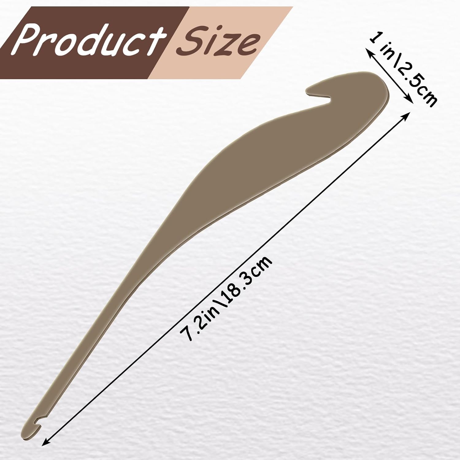 Solsew 3 Pcs Double Ended Threading Hook Plastic Loom Hook Tool for Sweater Scarf Tapestry Knitted Crafts