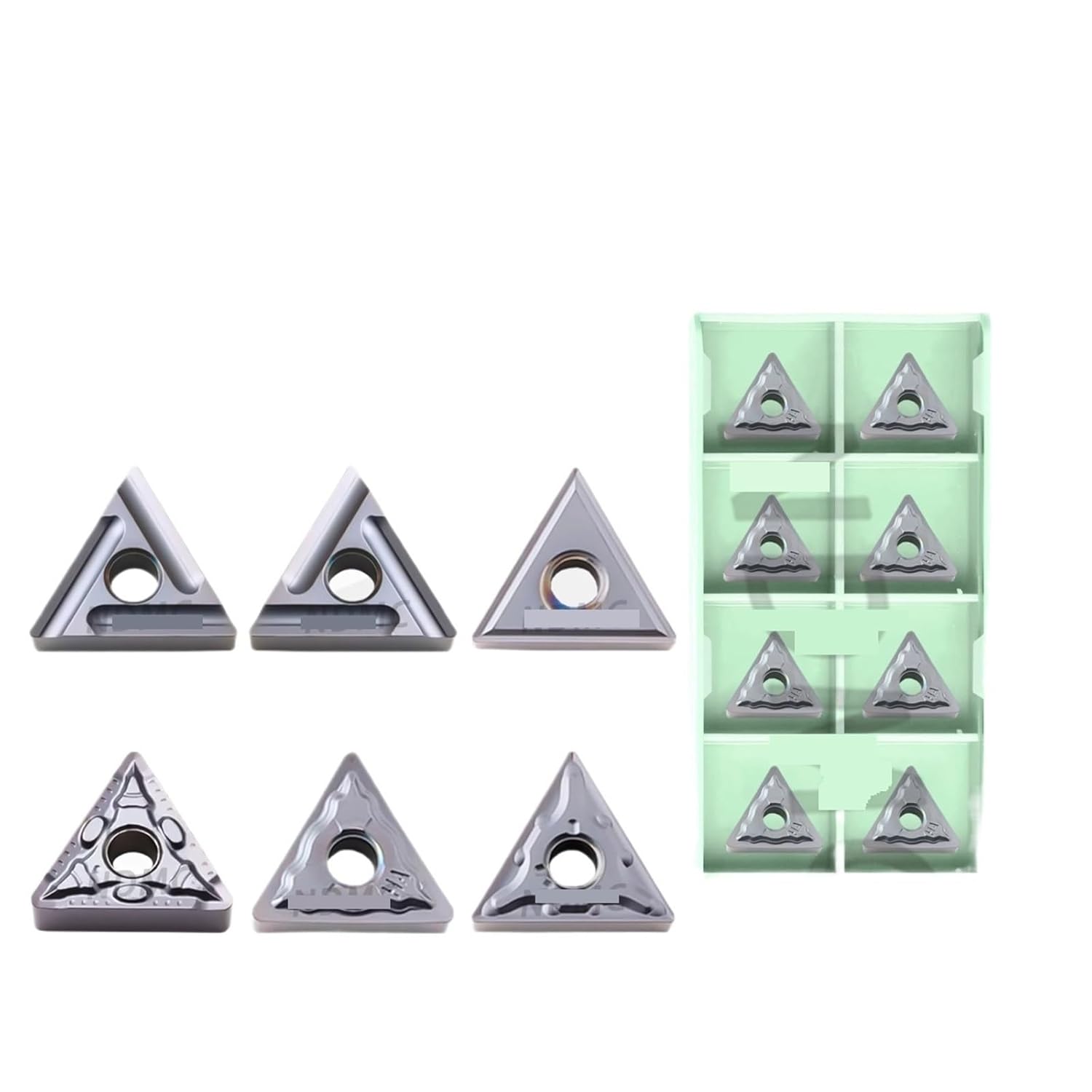 Lathe bits Cutter Inserts 10PCS TNMG160404/08-CF/HA/MA/MS/RS/LS LF6018S CNC Lathe Turning Tool Processing Stainless Steel Triangle Blade(TNMG160404-MA)