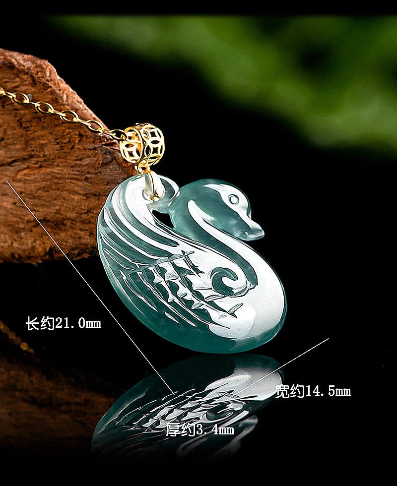 Pendentif en Jade incrusté d'or 18 carats, le cadeau idéal - 6
