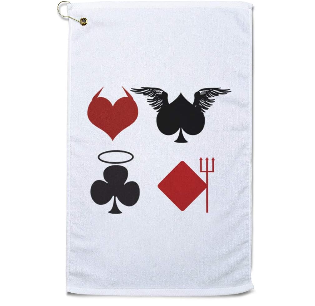 Style In Print Golf Towel Play Cards Suit Miscellaneous Image Hobbies Games Cotton
