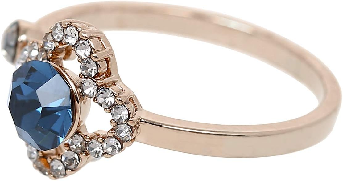 MOONSTONEFashion Jewelry Ring for Women Simple Clover Shape Cubic Zirconia Embellished, Adjustable Size