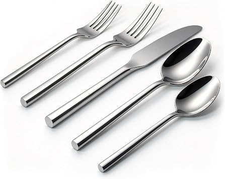 Silverware Set Hexagon Flatware Cutlery Set 20-Piece Service for 4