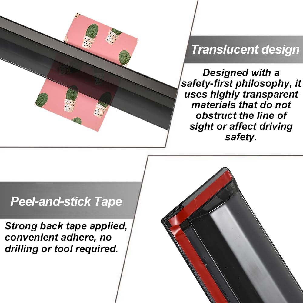 Blueshyhall Window Visors Rain Guards for Kia Seltos 2020-2025, Out-Channel Window Vent Wind Deflectors Visors Shades 4PCS