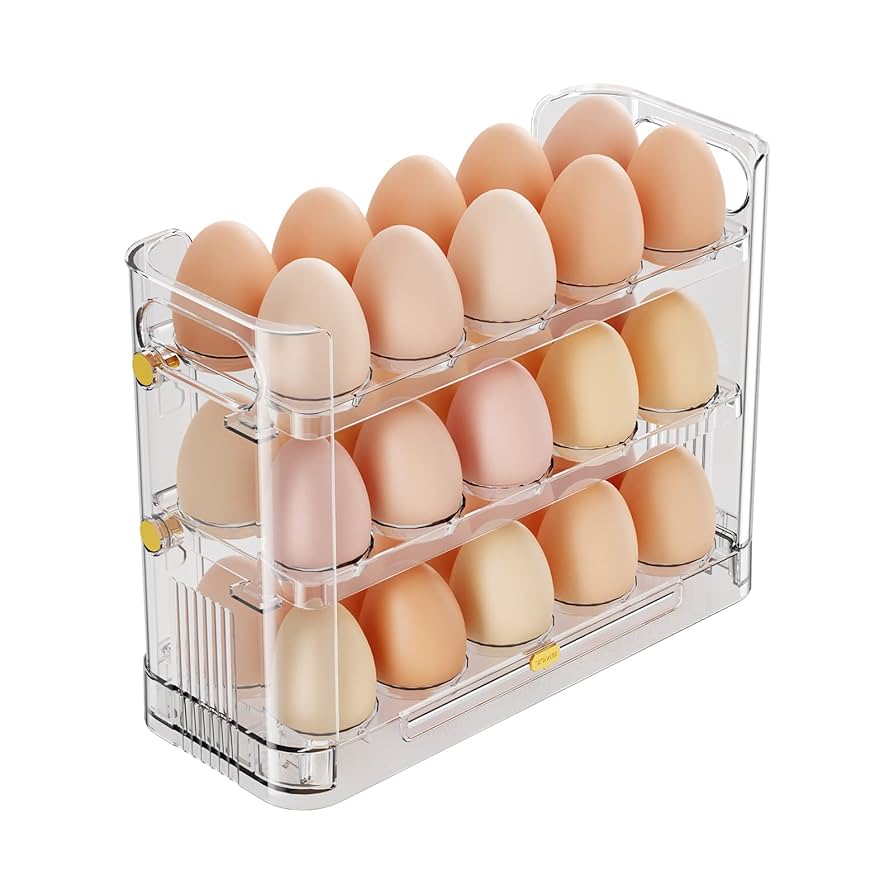 Amazon.com: Hooshion Reversible Egg Holder for Refrigerator