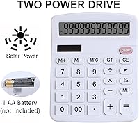 Vista 4 de Calculadora de escritorio de oficina, bonita calculadora para niños, calculadoras básicas de escritorio, calculadora financiera simple de doble