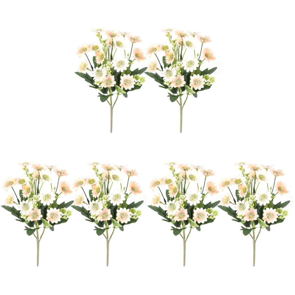 6 pcs Artificial Decorative Household Simulated Flower Artificial Silk Flower 6 Forks Milan Chrysanthemum Photo Prop for HomeFlower Arrangement Supplies Photo Props Simulation Flower for Home