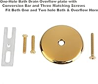 Vista 3 de Artiwell Push & Lock - Juego de molduras para bañera con placa frontal de desbordamiento de un solo orificio, kit de conversión de bañera con barra