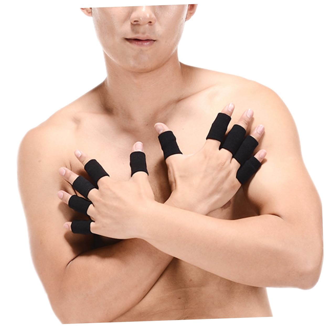 FRCOLOR Finger Sleeves 10 Pack Thumb Braces Elastic Hand Braces for and Protection