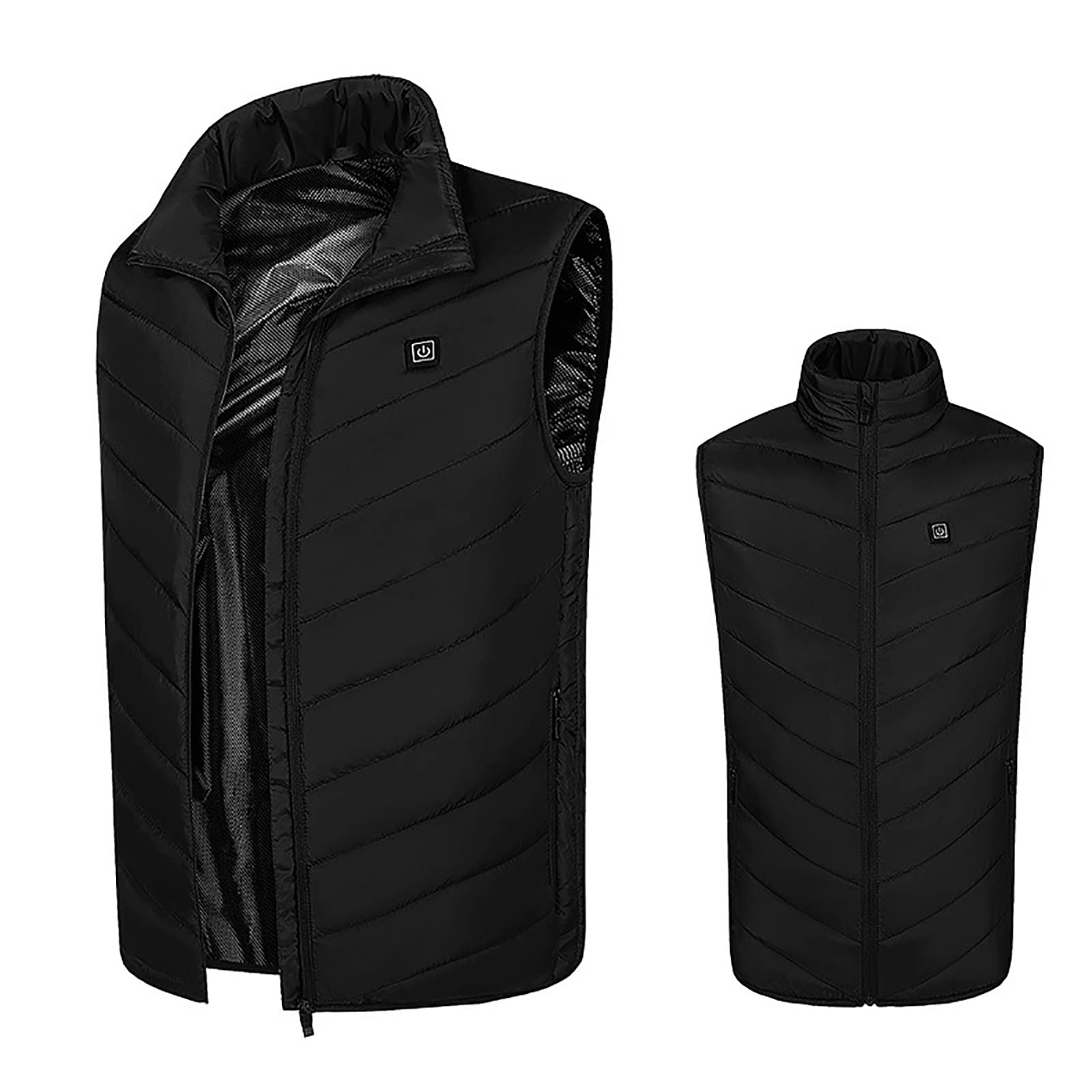 Gilet Elettrico Riscaldato 3 Temperatura Lavabile Giacca Riscaldabile Invernale per Caccia Moto Escursionismo e Campeggio (Non Include la Batteria)