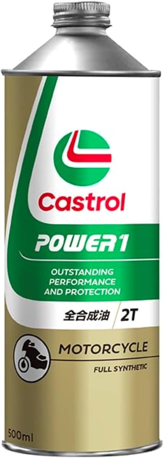Castrol Engine Oil POWER1 2T FD 500ml 16.9 fl. oz Fully Synthetic Oil for Two Wheeled Vehicles, 2 Cycle Engines