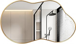 Clevich Asymmetric Mirror 26 x 116 cm with Aluminum - Wall Mirror, Cloud Shape, Slim, Modern Design, Space Saving for Home, Gym and Commercial Use