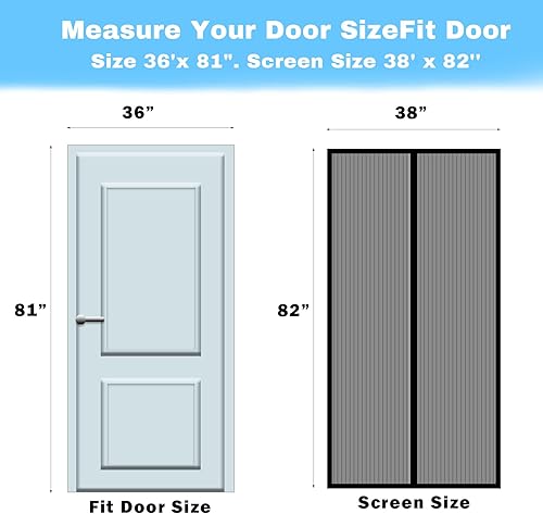 Miniatura 3 de XSTRAP STANDARD Puerta magnética mejorada, cierre magnético para puerta, mosquitera retráctil para puerta, cortina de malla con gancho y bucle para