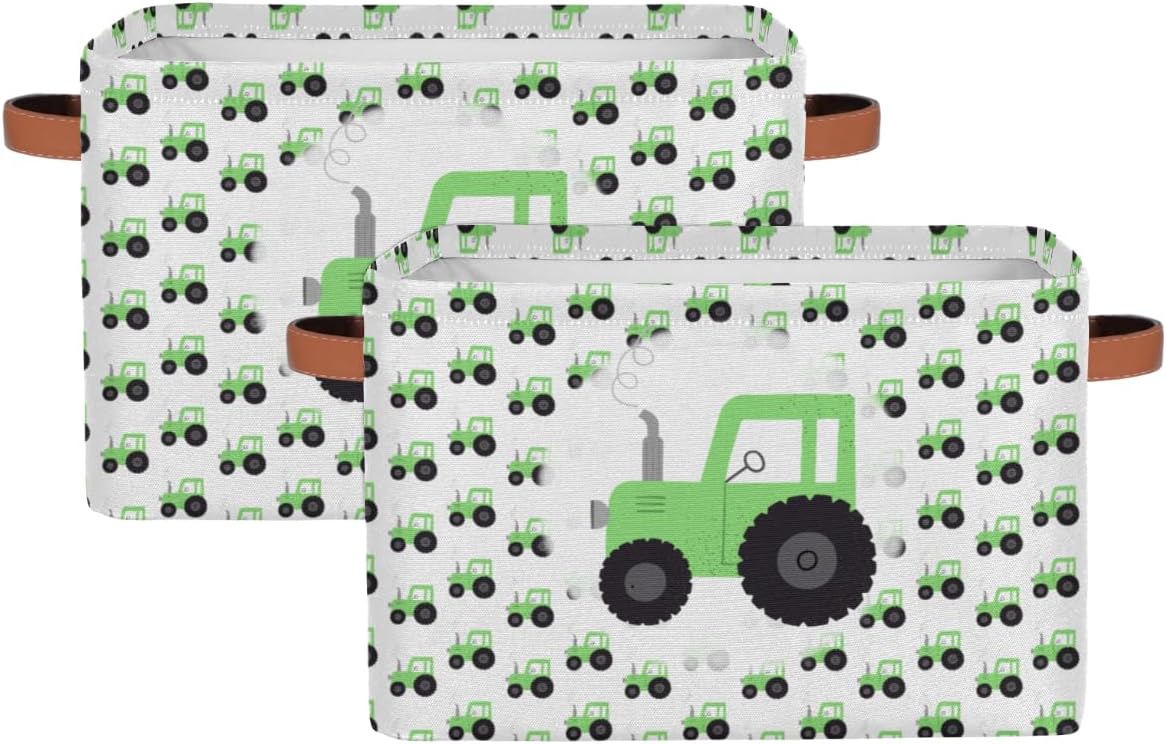 Golf Ball Storage Basket, Sport Golf Ball Foldable Storage Bin with Handle Fabric Rectangular Storage Box Organizer for Closet Shelf Home Office Nursery Toy Basket, 2 Pack