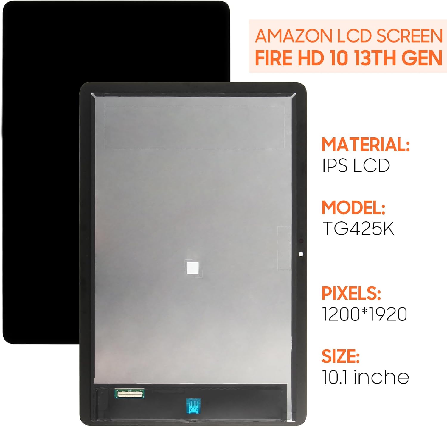 (OEM) Screen Replacement For Amazon Fire HD 10 13th Gen 2023 TG425K 10.1“ LCD Display Touch Screen Digitizer Full Assembly,with Tools