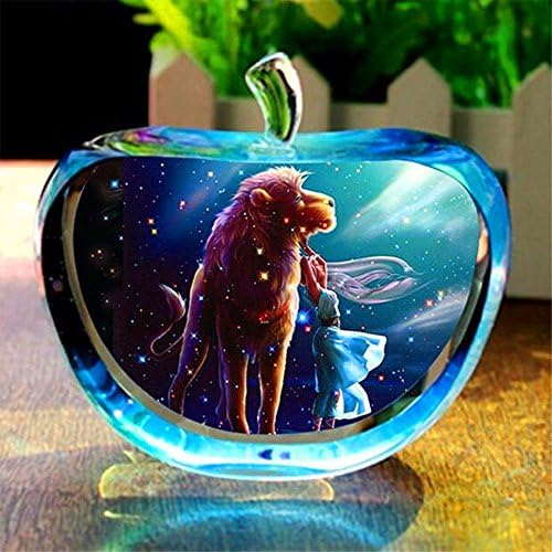 TYGJB 12 Constellations Statuettes Crystal Glass Apple Figurines Miniature Angel figurine Ornaments Home Decoration accessories (Capricornus)