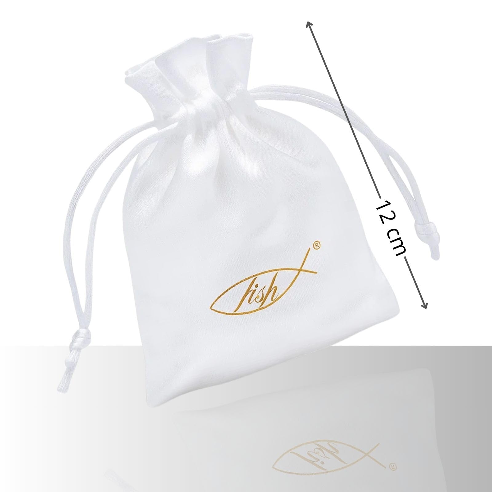 fish Cadena de plata de ley 925 para niños, colgante de cruz, longitud ajustable, estuche para regalo para niños pequeños
