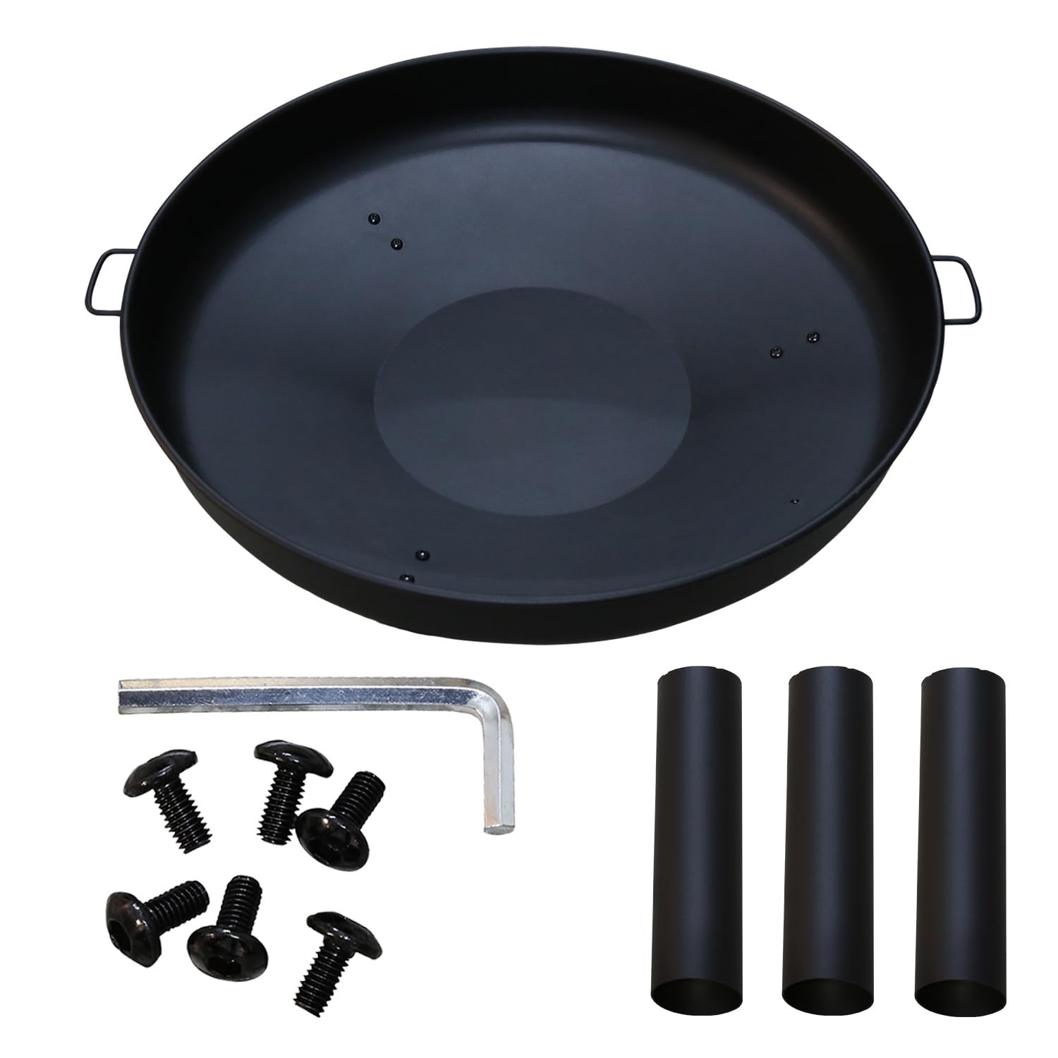 Braciere grande, braciere in ferro con manici | Braciere di alta qualità per esterni, diametro 82,5 cm, per balcone, cortile, prato, foresta, camino, terrazza, campeggio