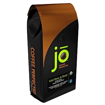 COLD BREW JO DECAF 10 oz, Organic Dark French Roast Coffee, Whole Bean