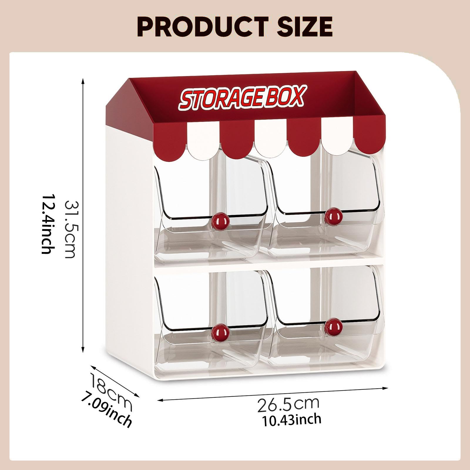 Organizador De Bolsitas De Té 2 Niveles | material plástico, compartimentos extraíbles, fácil limpieza, visibilidad total